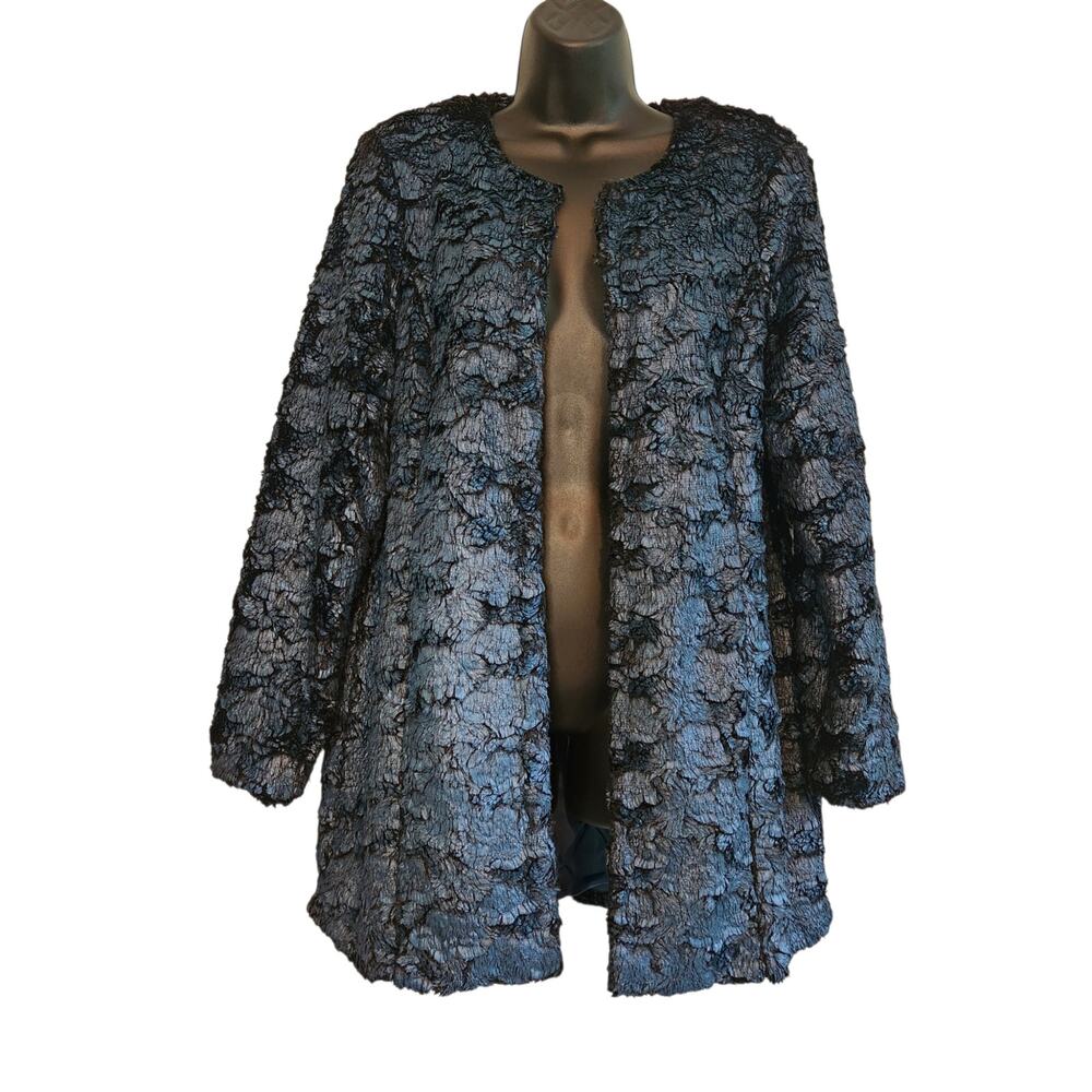 Yest faux fur car coat teal size 10 unworn
